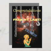 Gefeliciteerd (eindelijk gratis) met de scheidings kaart (Voorkant / Achterkant)