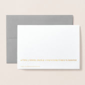 Gefeliciteerd Elegant Borstellijnscript Gold Folie Kaarten (Met envelop)