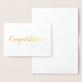 Gefeliciteerd Elegant Borstellijnscript Gold Folie Kaarten (Display)