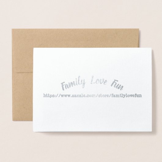 Gefeliciteerd Elegant Brush Print Script Name Folie Kaarten (Met envelop)