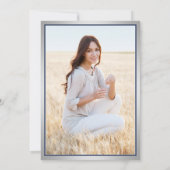 Gefeliciteerd Elegant Navy Blue Afstuderen Foto Kaart (Achterkant)