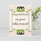 Gefeliciteerd Elegant Oranje White Roses Kaart (Staand voorkant)