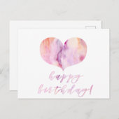 Gefeliciteerd! Elegant Paars Agaat Hart Briefkaart (Voorkant / Achterkant)