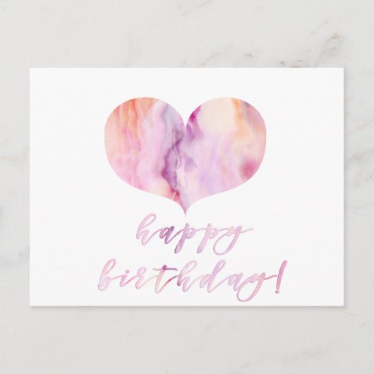 Gefeliciteerd! Elegant Paars Agaat Hart Briefkaart (Voorkant)