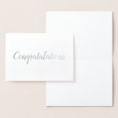 Gefeliciteerd Elegant penseelscript Folie Kaarten (Display)