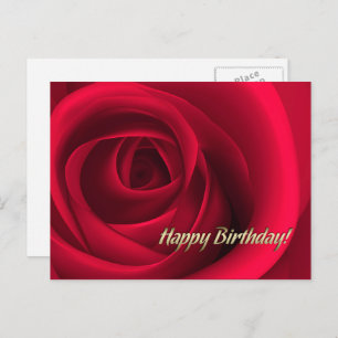 Gefeliciteerd. Elegant Red Rose Briefkaart