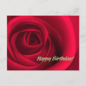 Gefeliciteerd. Elegant Red Rose Briefkaart (Voorkant)