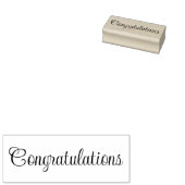 Gefeliciteerd Elegant Schrift Rubberstempel (Gestempeld)