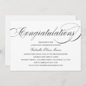 Gefeliciteerd Elegant Script | partijuitnodiging Kaart (Voorkant / Achterkant)