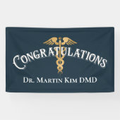 Gefeliciteerd Elegante Dokter Medische Afstuderen Spandoek (Horizontaal)