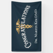 Gefeliciteerd Elegante Dokter Medische Afstuderen Spandoek (Verticaal)