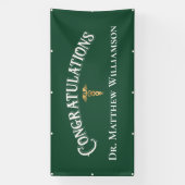 Gefeliciteerd Elegante Dokter Medische Afstuderen Spandoek (Verticaal)