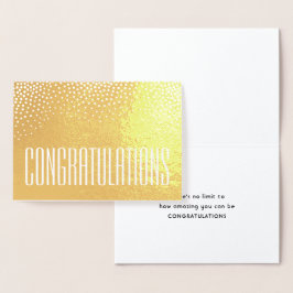 Gefeliciteerd Elegante Minimale Typografie Vouwkaa Folie Kaarten