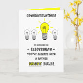 Gefeliciteerd elektricien, de toekomst is helder kaart (Gele Bloem)