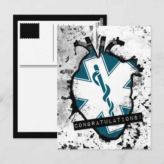 Gefeliciteerd Emergency Medical Services Worker Briefkaart (Voorkant / Achterkant)