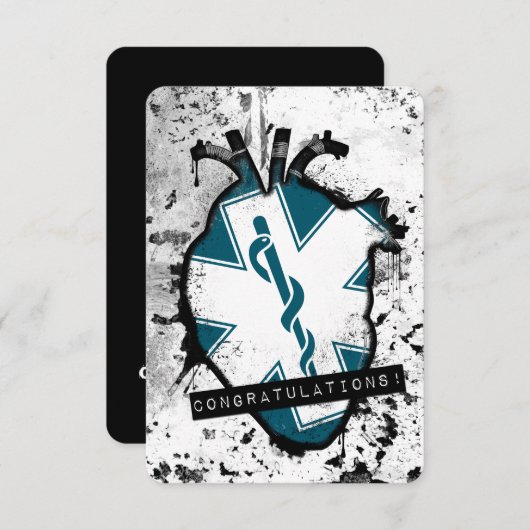 Gefeliciteerd Emergency Medical Services Worker Kaart (Voorkant / Achterkant)