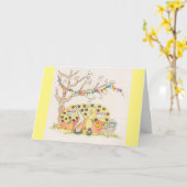 GEFELICITEERD EN GENIET VAN JE NIEUWE CAMPER KAART (Gele Bloem)