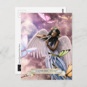 Gefeliciteerd. Engel met vlinders Briefkaart (Voorkant / Achterkant)