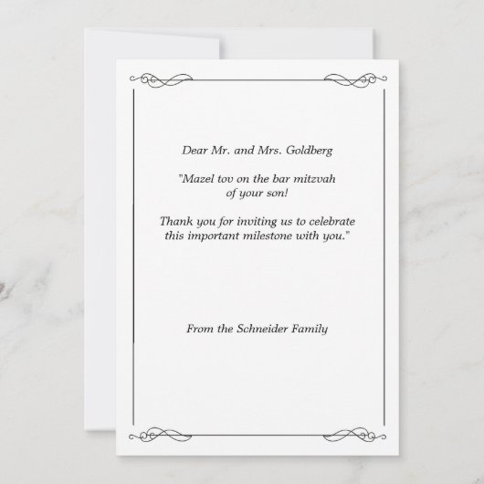 Gefeliciteerd Engelstalige Hebreeuws Mandala Kaart (Achterkant)