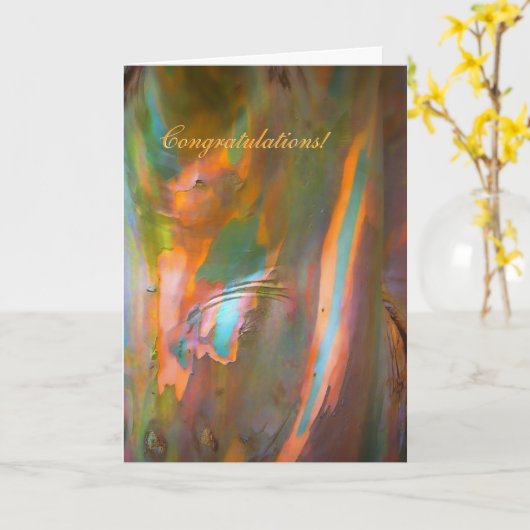 Gefeliciteerd - Eucalyptus in de stijl van de impr Kaart (Gele Bloem)