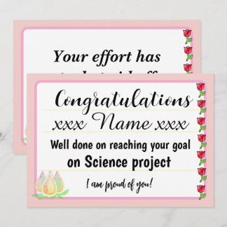Gefeliciteerd Fantastische Inspanning Vandaag Kaar Kaart