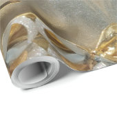 Gefeliciteerd Faux Gold Foil Script Elegant Chic Cadeaupapier (Rol Hoek)