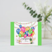 Gefeliciteerd Feest Briefkaart (Staand voorkant)