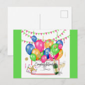 Gefeliciteerd Feest Briefkaart (Voorkant / Achterkant)