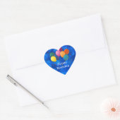 "Gefeliciteerd," Feestballonnen Hart Sticker (Envelop)