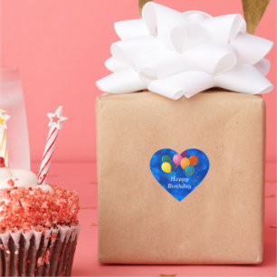 "Gefeliciteerd," Feestballonnen Hart Sticker