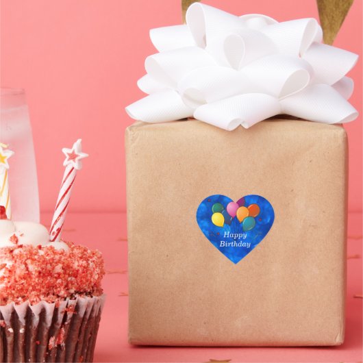 "Gefeliciteerd," Feestballonnen Hart Sticker (Feest)