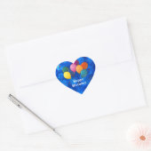 "Gefeliciteerd," Feestballonnen Hart Sticker (Envelop)
