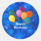 "Gefeliciteerd," Feestballonnen Ronde Sticker (Voorkant)