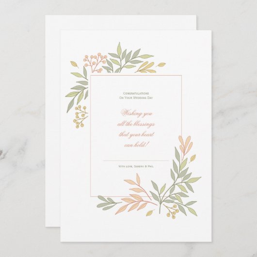 Gefeliciteerd Feestdagenkaart (Voorkant / Achterkant)