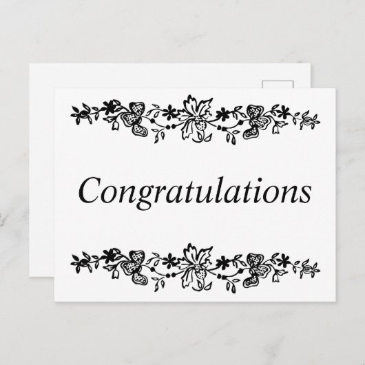 Gefeliciteerd Feestdagenkaart (Voorkant / Achterkant)