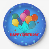 Gefeliciteerd! feestelijke sterrenhemel, papieren bordje (Voorkant)