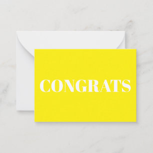 Gefeliciteerd, felle gele kaart