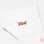 Gefeliciteerd Floral Vierkante Sticker (Envelop)