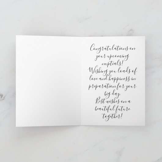 Gefeliciteerd, Floral Vrijgezellenfeest Kaart (Binnen)