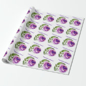 Gefeliciteerd Floral Waterverf Rozen Patroon Cadeaupapier (Uitgerold)