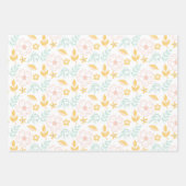 Gefeliciteerd, Floral Wrapping Paper Sheets (Voorkant)