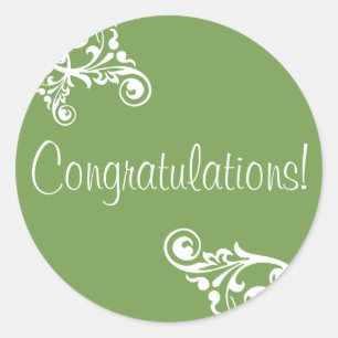 Gefeliciteerd Flourish Envelope Sticker Seal