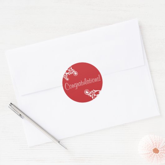 Gefeliciteerd Flourish Envelope Sticker Seal (Envelop)