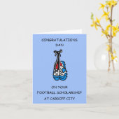 Gefeliciteerd Football Scholarship Kaart (Gele Bloem)