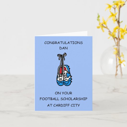 Gefeliciteerd Football Scholarship Kaart (Gele Bloem)