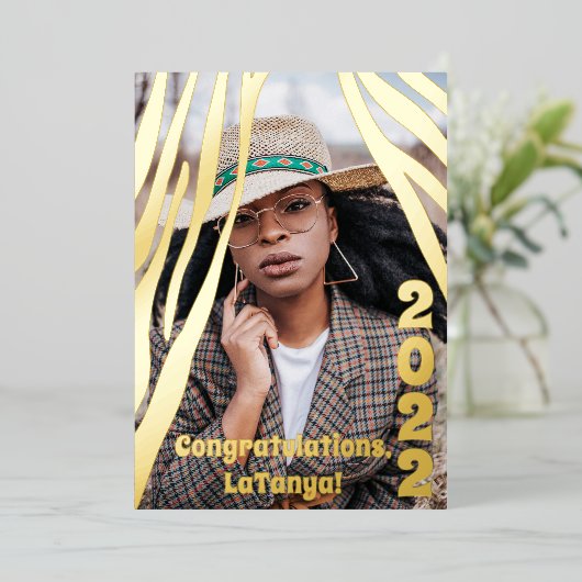 Gefeliciteerd Foto aankondiging Afstuderen 2022 (Staand Voorkant)