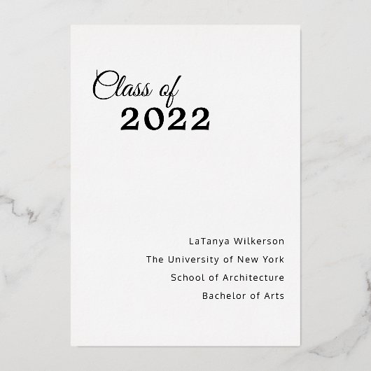 Gefeliciteerd Foto aankondiging Afstuderen 2022 (Achterkant)