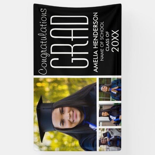 Gefeliciteerd Foto Afstuderen Bann Spandoek (Verticaal)