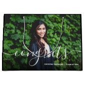 Gefeliciteerd Foto Black Afstuderen Day Groot Cadeauzakje (Voorkant)