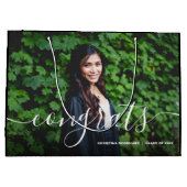 Gefeliciteerd Foto Black Afstuderen Day Groot Cadeauzakje (Achterkant)